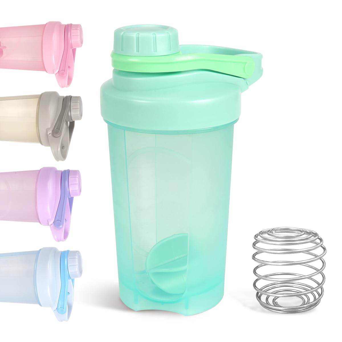 D.Y.A 16oz Shaker Bottle,Leak Proof Sports Shaker Cups for Protein Shakes,Shaker Bottle for Pre Workout and Travel To Go,BPA Free & Easy Clean Protein Shaker BottleGreen