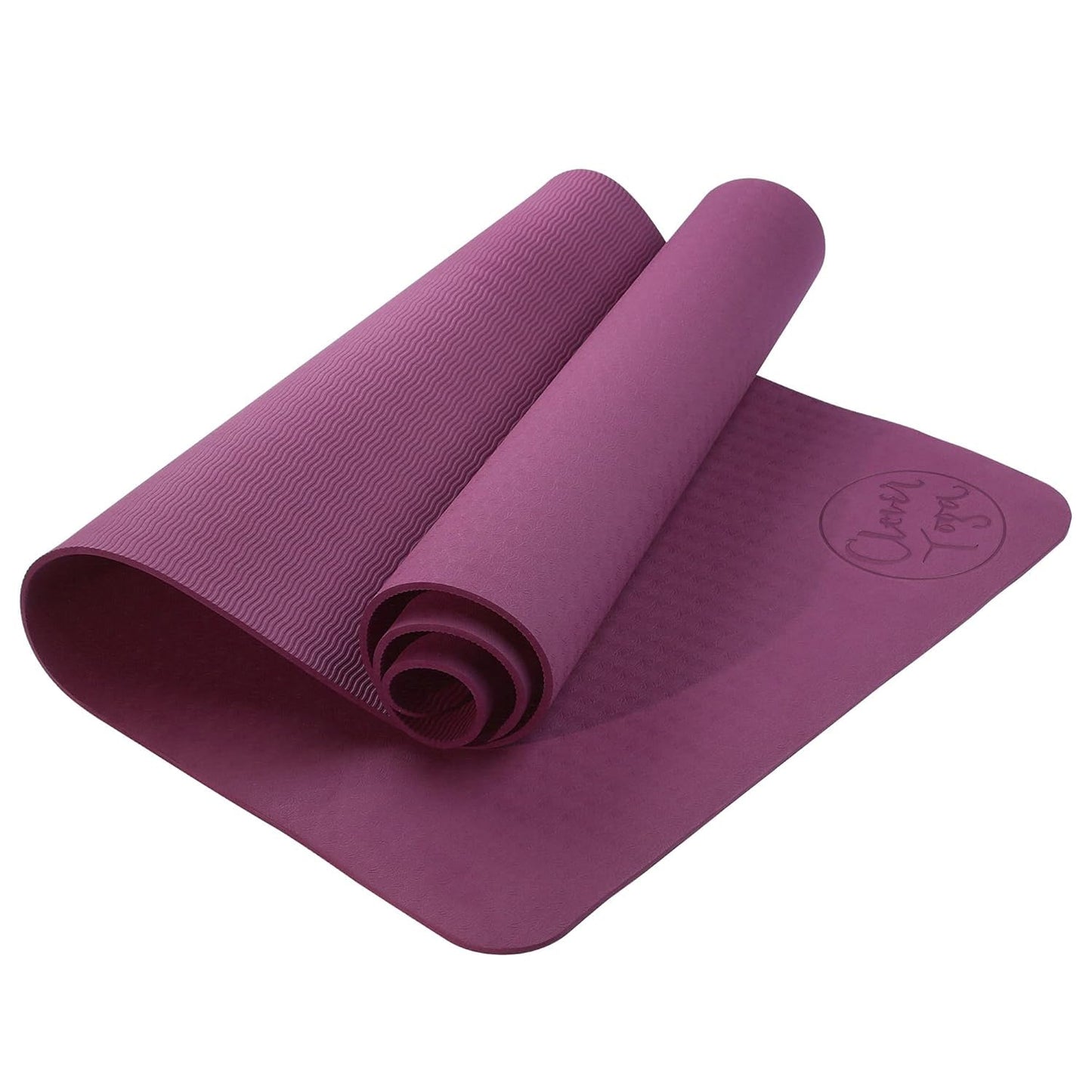 Clever Yoga Mat BetterGrip Eco-Friendly Recyclable Non-Slip and Durable TPE(6mm) - (Purple)