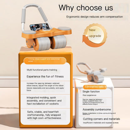 4-Wheel Ab Roller with Automatic Rebound Fitness Tool