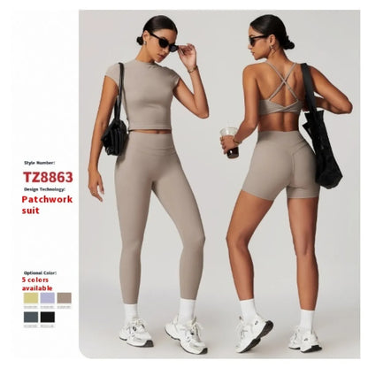Yoga Suit Stretch High Waist Workout Clothes