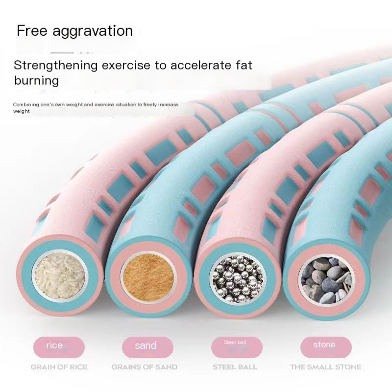 Two-tone Foam Hula Hoop for Adults and Kids, Adjustable