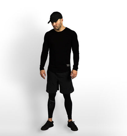 Muscle Master Long Sleeve Fitted Training T-Shirt for Men, Casual Round Neck Workout Base Layer
