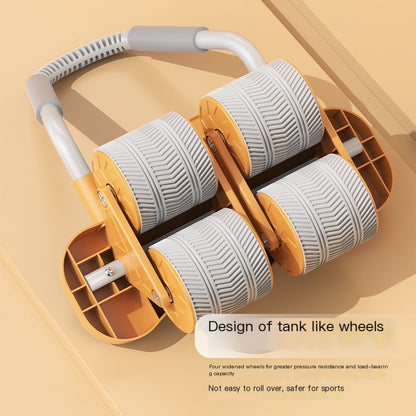 4-Wheel Ab Roller with Automatic Rebound Fitness Tool