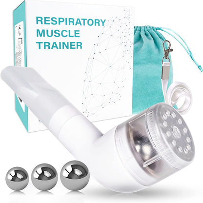 BOKANG Breathing Trainer Breathing Exercise Device for Lungs Flutter Valve Clearing Device Mucus Removal with Lanyard and Storage Bag