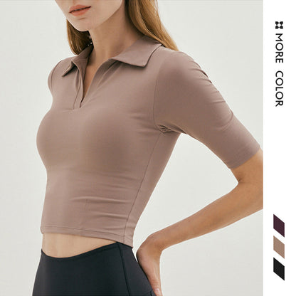 Breathable Yoga & Fitness Short-Sleeve T-Shirt for Women
