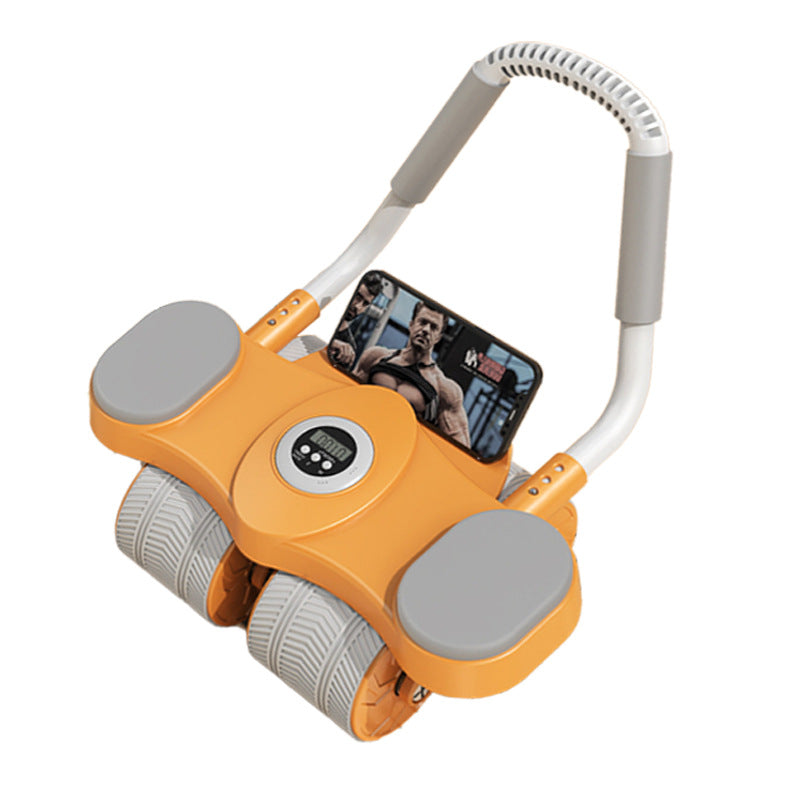 4-Wheel Ab Roller with Automatic Rebound Fitness Tool
