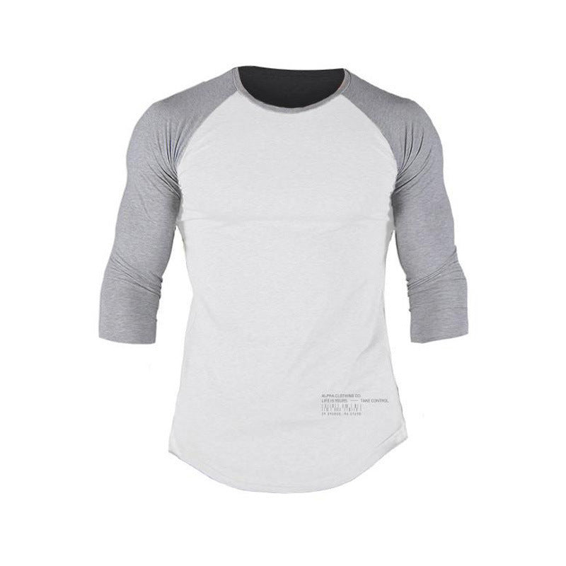 Muscle Master Long Sleeve Fitted Training T-Shirt for Men, Casual Round Neck Workout Base Layer