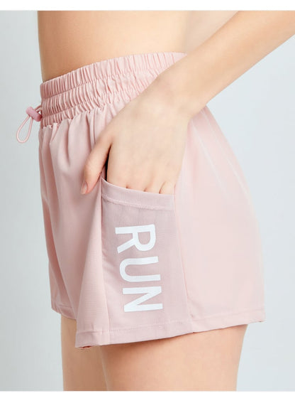 High Waist Breathable Yoga Fitness Running Shorts