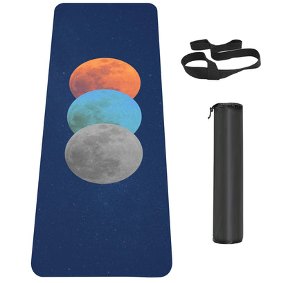 Knsbk Non Slip Yoga Mat TPE Workout Mat for Men Women Thick Workout Mat with Carrying Strap Fitness Mats for Exercise Yoga Fitness Pilates Floor Workouts (72" x 24" x 6mm)