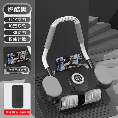 4-Wheel Ab Roller with Automatic Rebound Fitness Tool