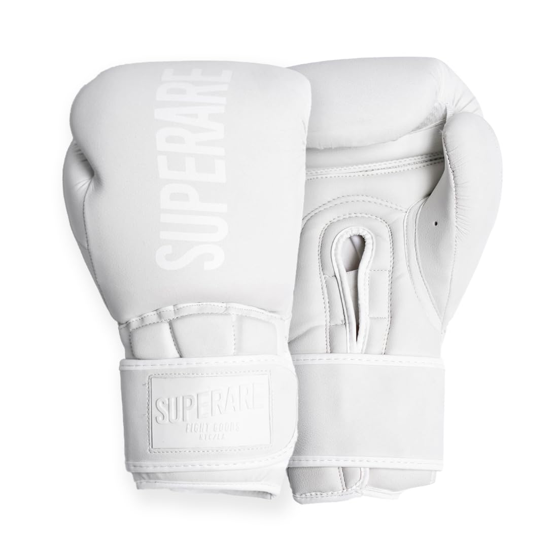 Superare Supergel V Boxing Gloves - Stand-Up Training Fight Gloves Premium Boxing Gloves for Men & Women Boxing Equipment and Gear for Training Strap Closure (16 oz White)