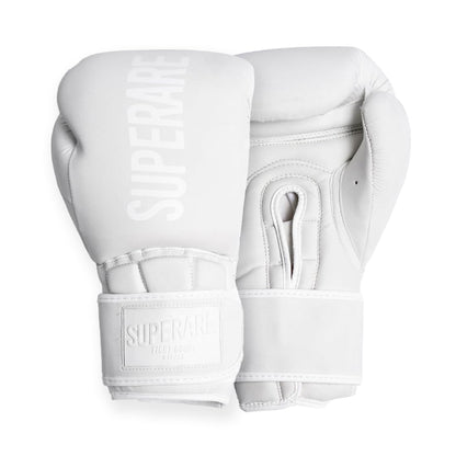 Superare Supergel V Boxing Gloves - Stand-Up Training Fight Gloves Premium Boxing Gloves for Men & Women Boxing Equipment and Gear for Training Strap Closure (16 oz White)
