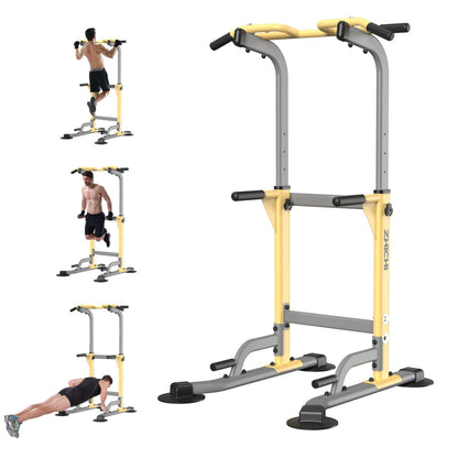 Z ZHICHI Pull Up Dip Station For Home Gym Strength Training Fitness Workout Station Chin-Ups Push-Ups Pull-Ups Dip-Ups 330LBS T055CDN