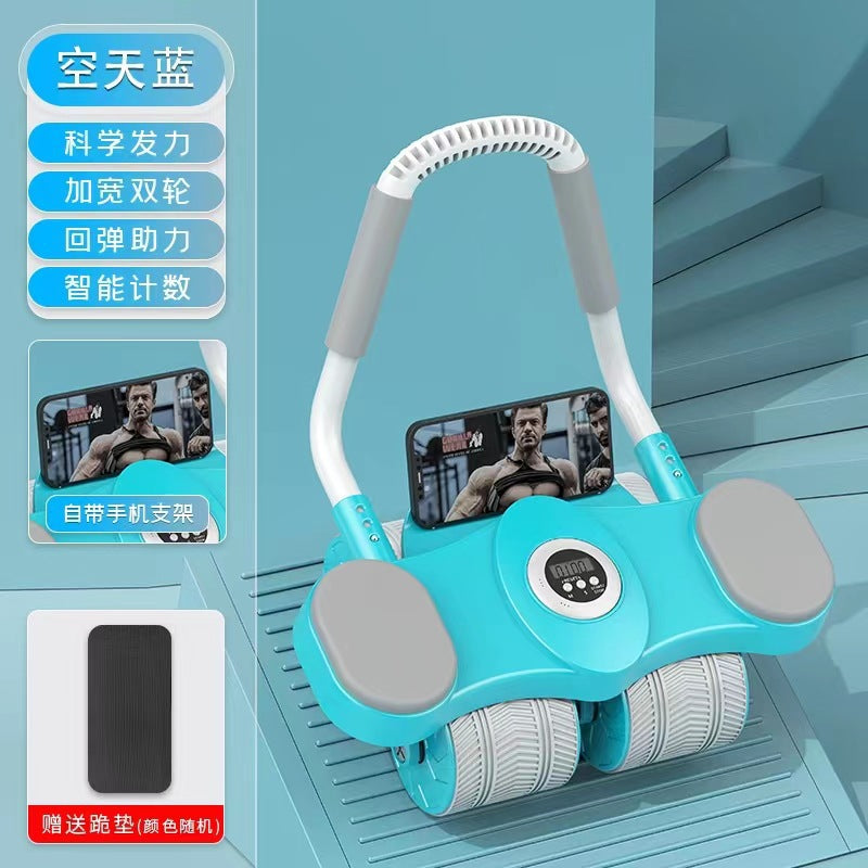 4-Wheel Ab Roller with Automatic Rebound Fitness Tool